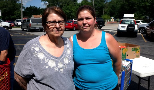 Judith and Jennifer at the Together We Cope food pantry