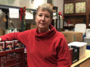 Kathy Morris has run the food pantry for 20 years.