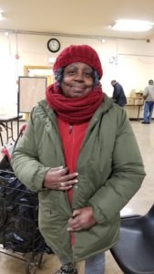 Camille Shavers turns to the Emergency Food Pantry at St. Ailbe.