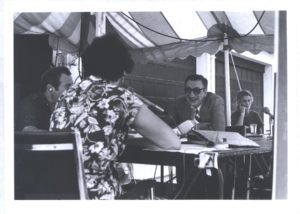 Bob Strube, pictured here smiling, lent his business acumen and larger-than-life personality to the cause.