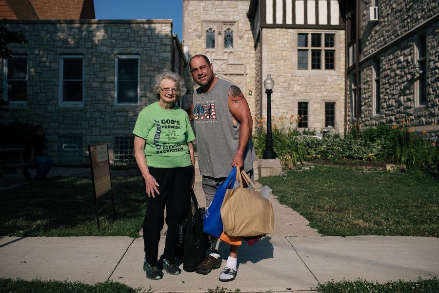 Joe Cannella and his mother Virginia pose for a portrait.