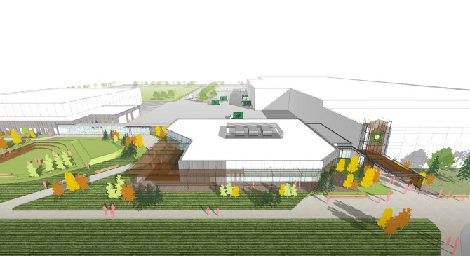 Rendering of new Food Depository building