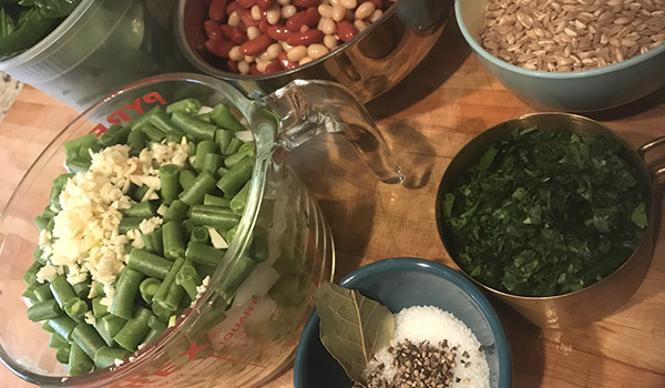 Minestrone ingredients