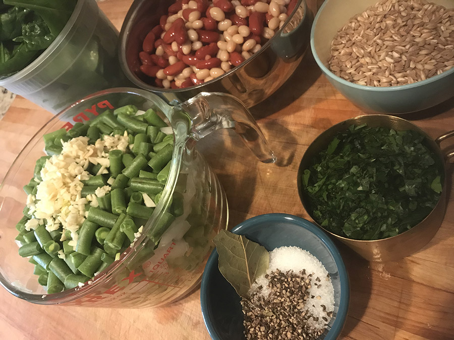 Ingredients for minestrone