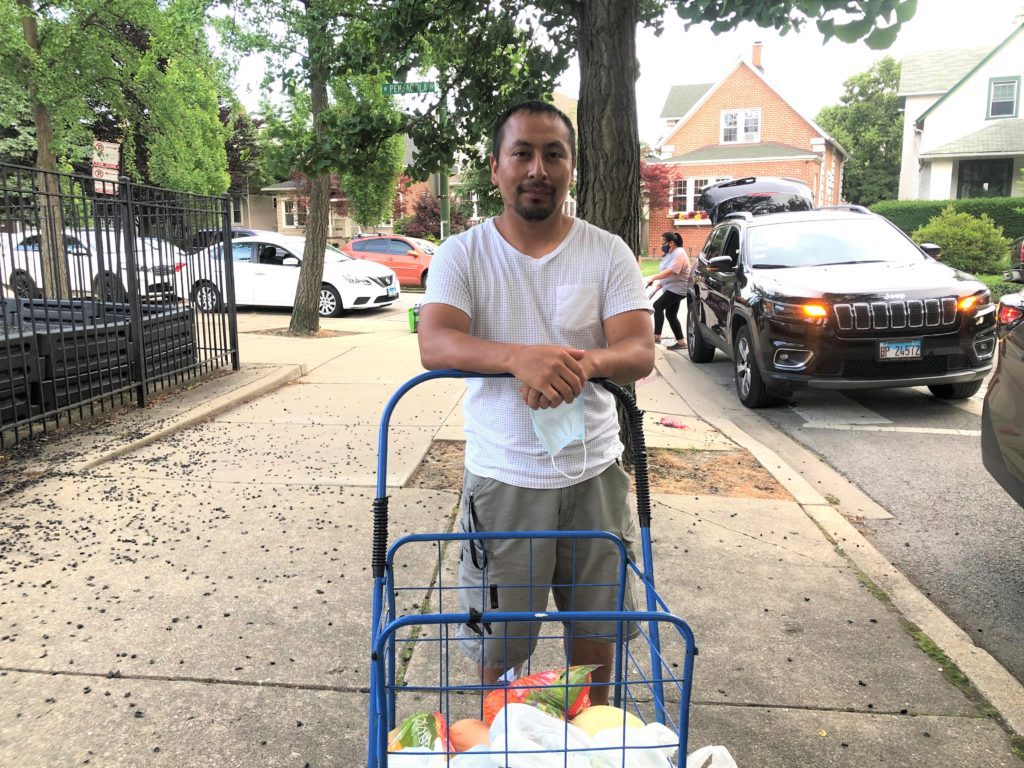 Marcos Buestas pictured at the Joined Hands food pantry in Portage Park