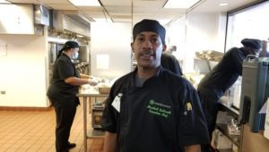Chef Marshall Galbreath, executive chef at A Safe Haven, oversees the kitchen and food pantry.