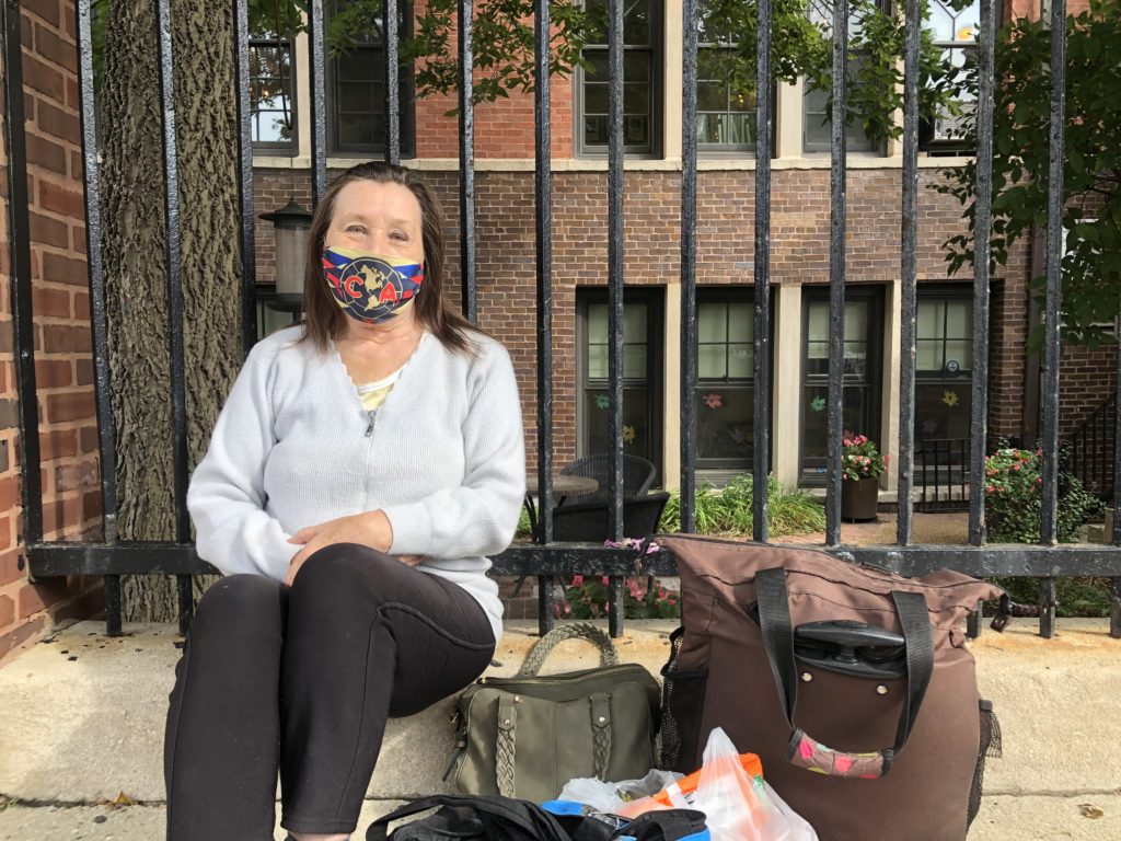 Anna Kizior, a visitor at the Northwestern Settlement food pantry