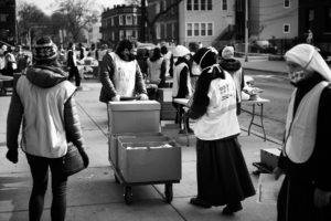 Our Lady of the Angels plans to continue with outdoor distributions until the pandemic subsides.