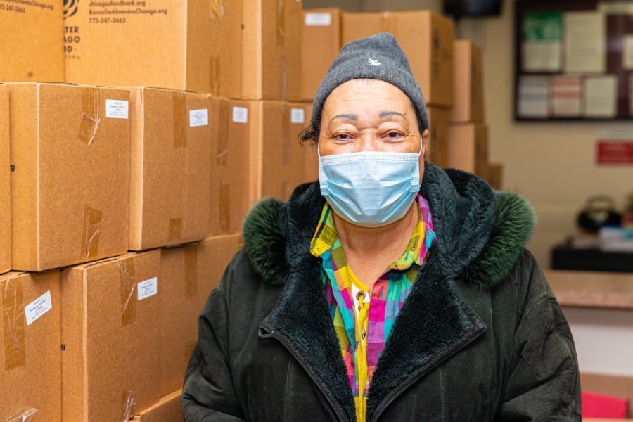 Marya Broadway poses for a photo at the Sheldon Heights Food Pantry