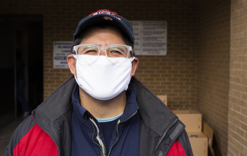 Pastor Antonio Mariscal at the Iglesia Evangelica Emanuel Food Pantry 