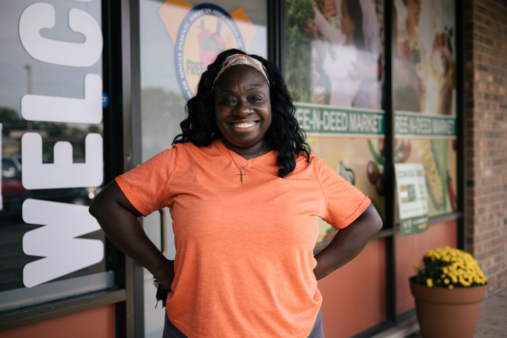 Dr. Nicole Scott, founder and coordinator of the Free-N-Deed Market food pantry in Dolton.