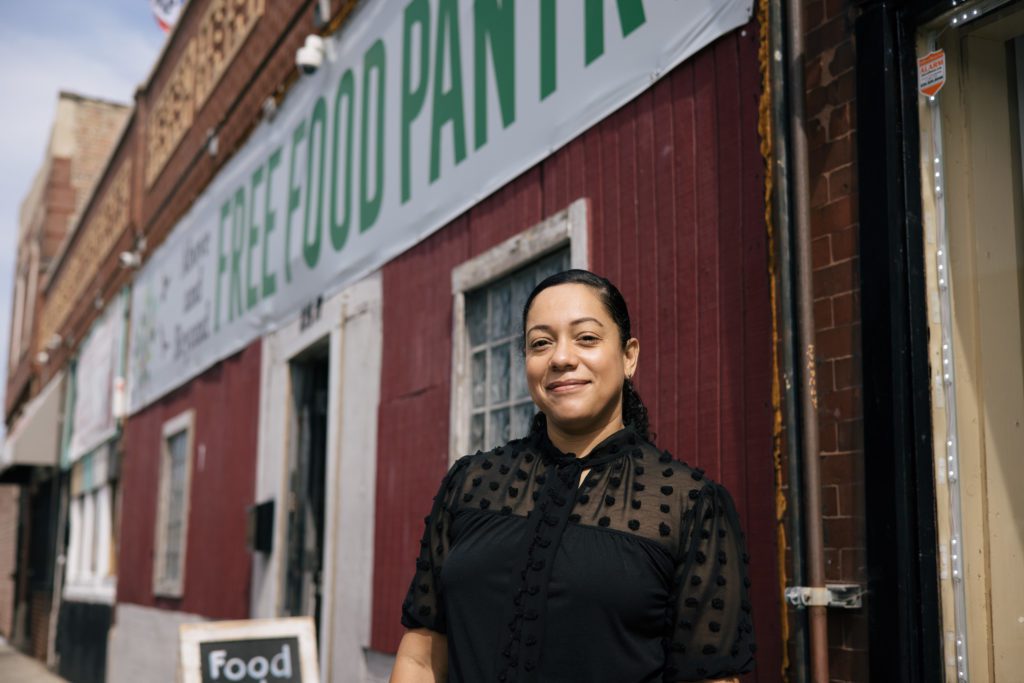 Melissa Hernandez oversees the Above and Beyond food pantry.
