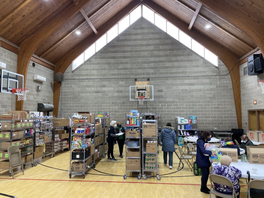 New Hope's new space in the Branch Community Church gymnasium