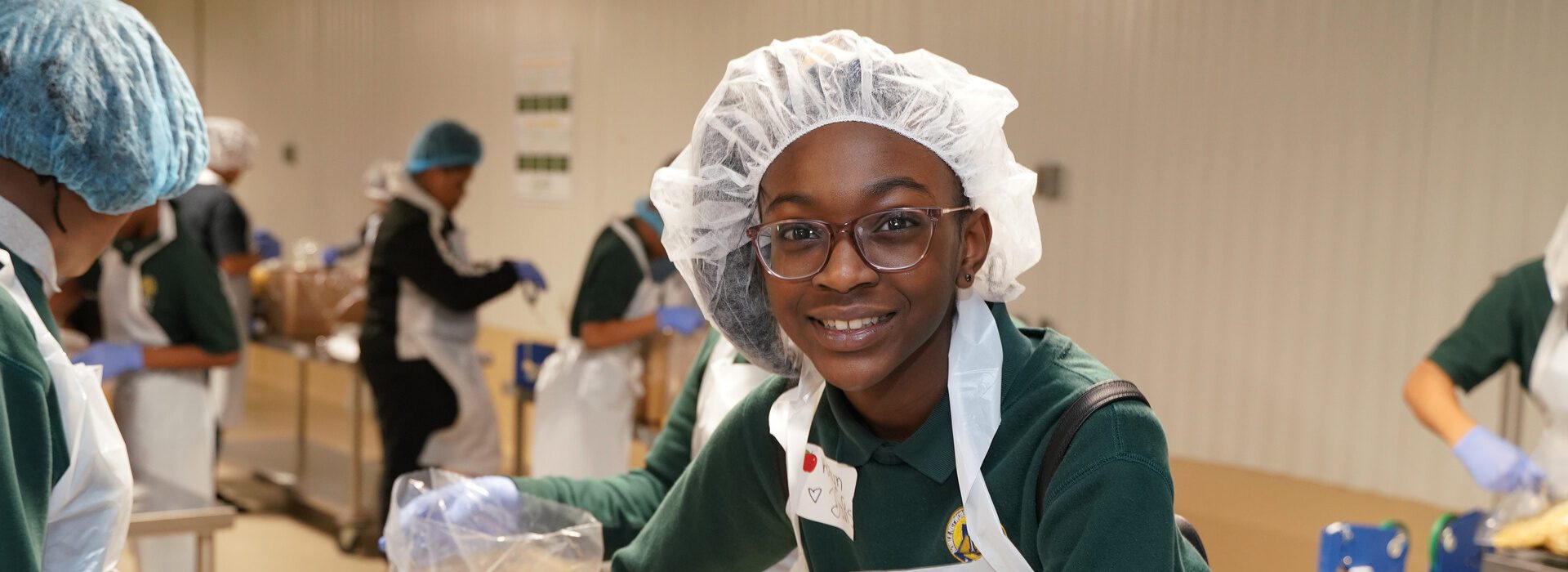 Kid volunteering