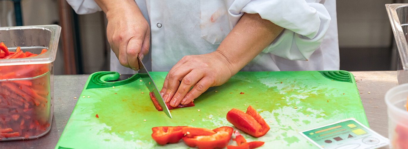 Chopping food