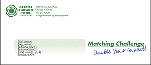 Greater Chicago Food Depository Matching Challenge
