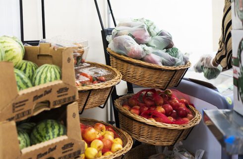 produce at a food pantry