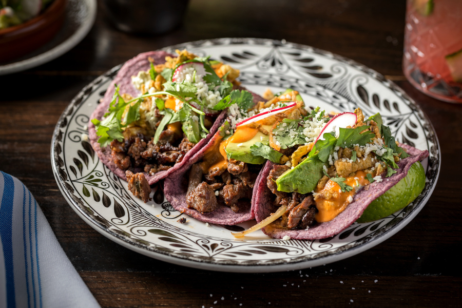 Skirt steak tacos