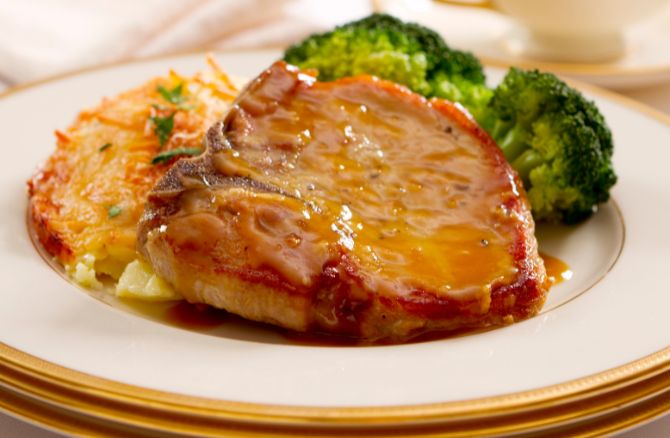 Honey mustard pork chops