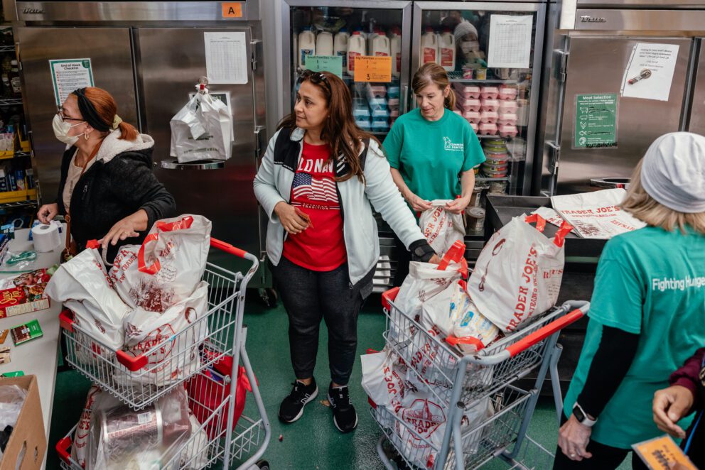 pantry guests and volunteers