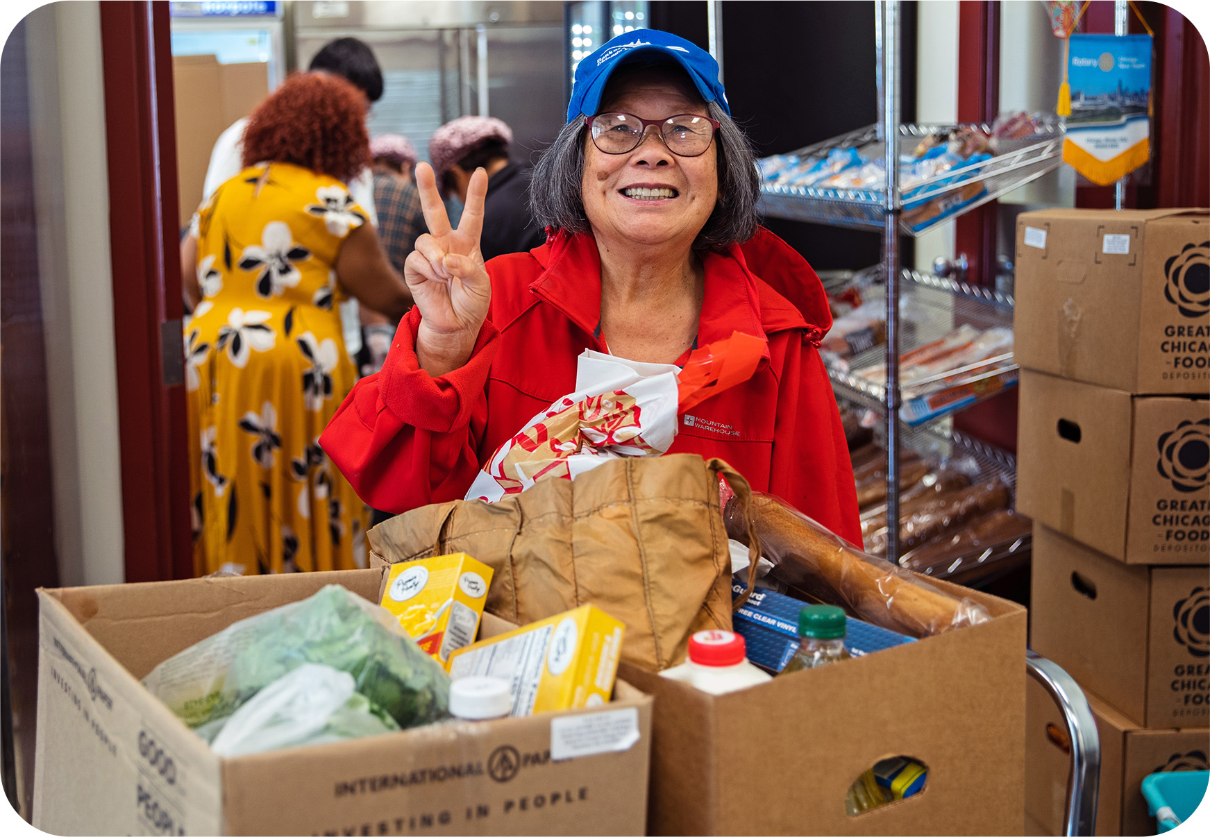 This is Mei, a patron of the food pantry at St. James.
