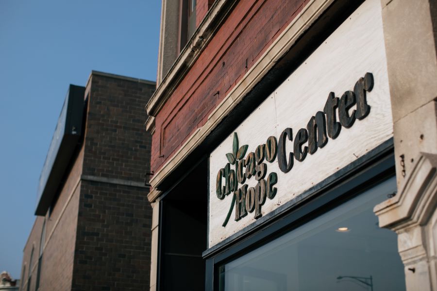 Exterior shot of Chicago Hope food pantry