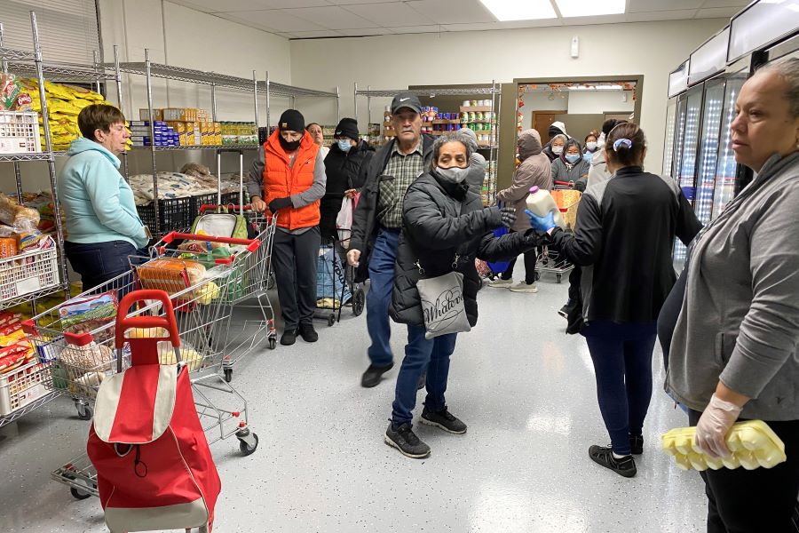 Volunteers and guests at St. Gall pantry